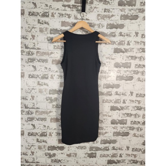 ASTR The Label Dress Size XS Black Plunge V-Neck Bodycon Pique Club Wear - Picture 5 of 15